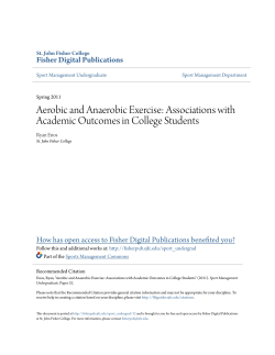 Aerobic and Anaerobic Exercise - Fisher Digital Publications