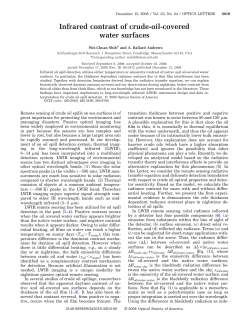 Infrared contrast of crude-oil-covered water surfaces