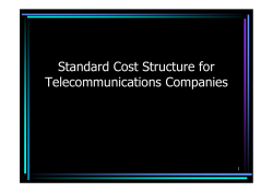 Standard Cost Structure for Telecommunications Companies