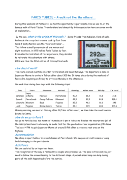 PARIS TUBIZE &ndash; A walk not like the others &hellip;