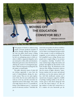 MOVING OFF THE EDUCATION CONVEYOR BELT