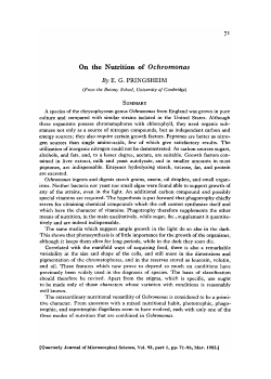 On the Nutrition of Ochromonas