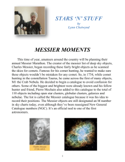 STARS `N` STUFF MESSIER MOMENTS
