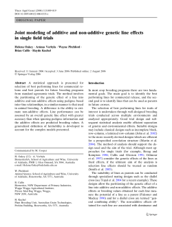 Joint modeling of additive and non-additive genetic line