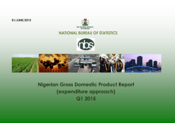 Nigerian Gross Domestic Product Report (expenditure approach) Q1
