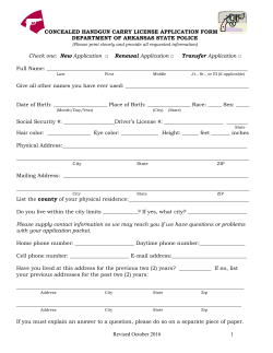 concealed handgun carry license application