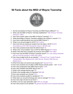 50 Facts about the MSD of Wayne Township