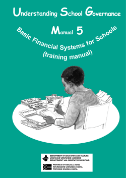 Manual 5: Basic Financial Systems for Schools