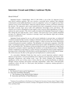 Interstate Circuit and Antitrust Puzzles