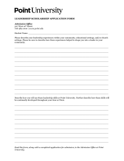 leadership scholarship application form