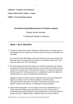 Three Recurring Drafting Issues for Property Lawyers Sydney