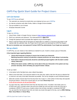 CAPSPay Guide_ProjectUsers