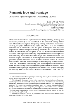 Romantic love and marriage