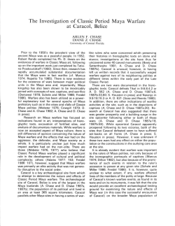 The Investigation of Classic Period Maya Warfare at