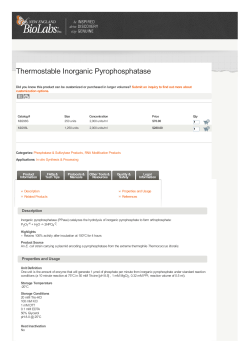 Thermostable Inorganic Pyrophosphatase | NEB