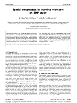 Spatial congruence in working memory: an ERP study