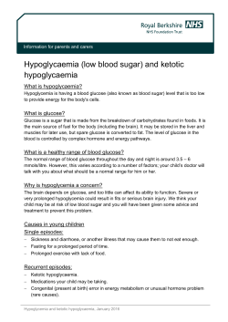 And Ketotic Hypoglycaemia - Royal Berkshire Hospital