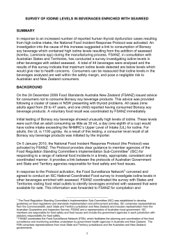 SURVEY OF IODINE LEVELS IN BEVERAGES ENRICHED WITH