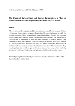 The Effects of Carbon Black and Calcium Carbonate as a Filler on