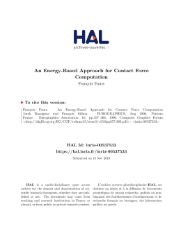 An Energy-Based Approach for Contact Force Computation - HAL