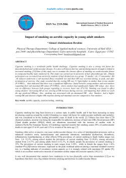 Impact of smoking on aerobic capacity in young adult smokers