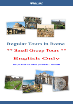 Rates per person valid from 01 April 2015 to 31 March 2016