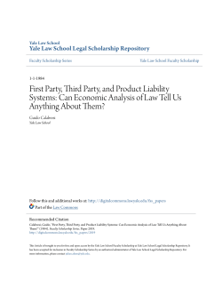 First Party, Third Party, and Product Liability Systems