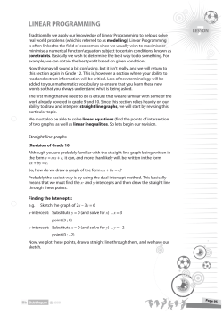 gr 11 L7 linear programming