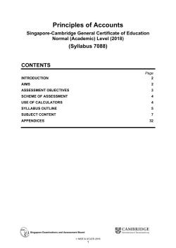 Principles of Accounts