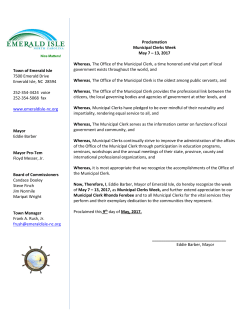 Proclamation - Town of Emerald Isle