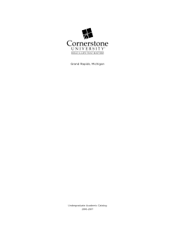 Grand Rapids, Michigan - Cornerstone University