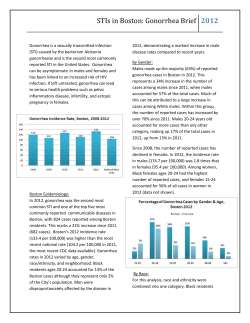 STIs in Boston: Gonorrhea Brief 2012