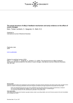 The actual structure of eBay`s feedback mechanism and early