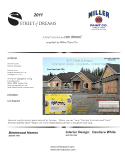 Brentwood Homes con Amore` 2011 color specs