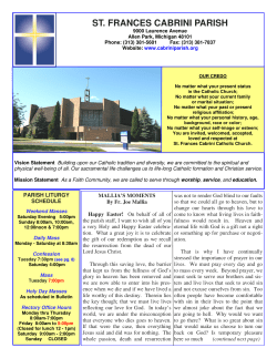 Christian Service - St. Frances Cabrini Parish