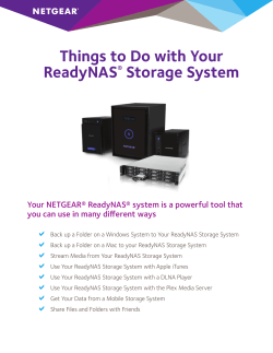Things to Do with Your ReadyNAS&reg; Storage System