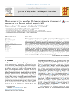 Mixed convection in a nanofluid filled-cavity with