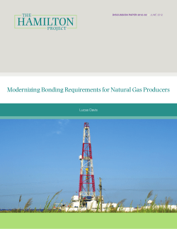 Modernizing Bonding Requirements for Natural Gas Producers