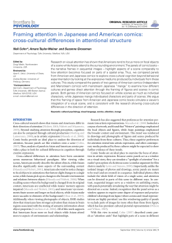 Framing attention in Japanese and American comics: cross