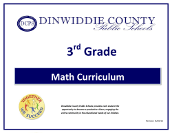 3rd Grade Math - Dinwiddie County Public Schools