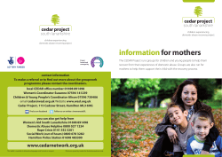CEDAR for Mothers - Women`s Aid South Lanarkshire