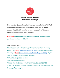 School Fundraiser "Dinner`s Ready!"