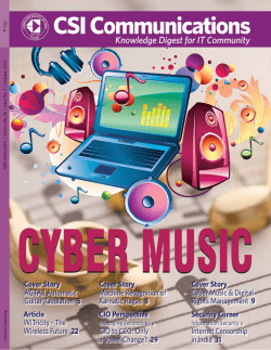 CSIC 2012( October ) - Computer Society Of India