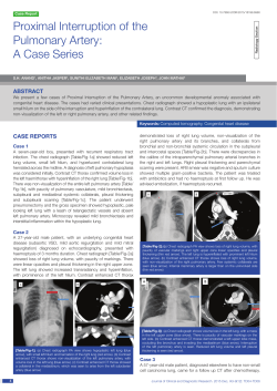 Proximal Interruption of the Pulmonary Artery