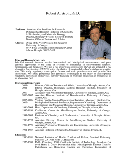 Robert A. Scott Curriculum Vitae