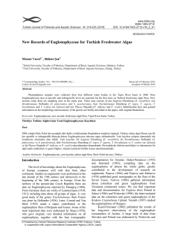 New Records of Euglenophyceae for Turkish Freshwater Algae