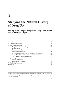 3 Studying the Natural History of Drug Use