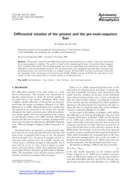 Differential rotation of the present and the pre-main