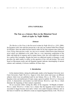 The Fate as a Literary Hero in the Historical Novel Abath al