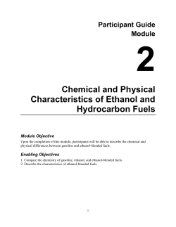 Chemical and Physical Characteristics of Ethanol and Hydrocarbon